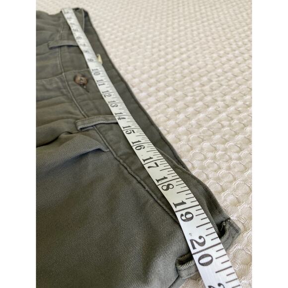 L.L. Bean Warm Double Flannel Layered Green Pleat Front Thermal Pants Sz 42x32‎ - Picture 8 of 10